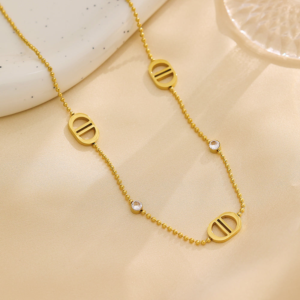 Gold Bead Chain Necklace – Waterproof & Tarnish Free | Daph Quality