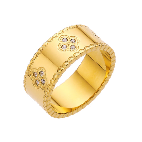 Clover Gold Ring - Tarnish Free