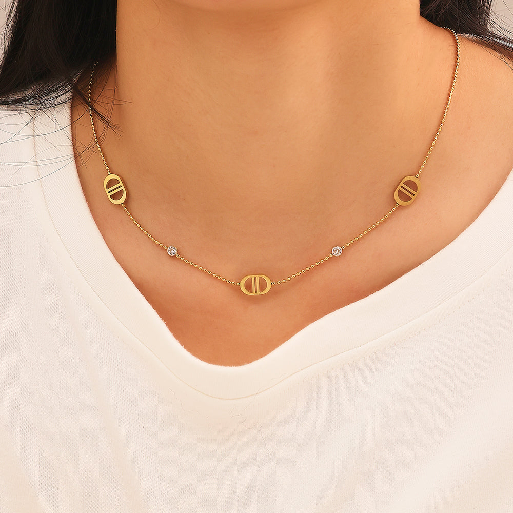 Gold Bead Chain Necklace – Waterproof & Tarnish Free | Daph Quality