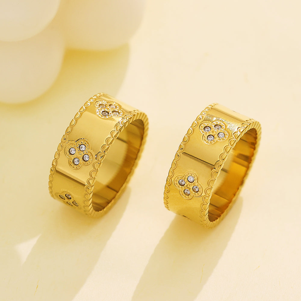 Clover Gold Ring - Tarnish Free