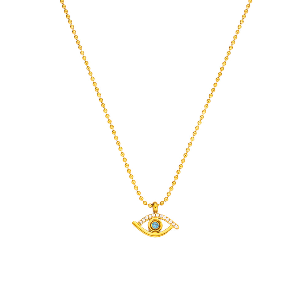 Evil Eye Gold Necklace – Protection & Luck Charm
