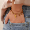 Double Layer Cross Bracelet – Gold Faith Chain Bracelet