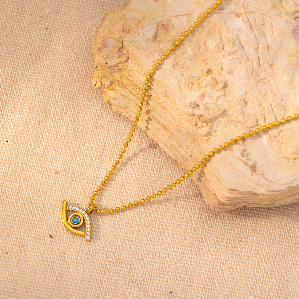 Evil Eye Gold Necklace – Protection & Luck Charm